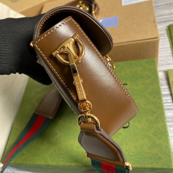 1:1 Replica Gucci Horsebit 1955 GG Mini Bag Beige For Women, Women's Bags 8in/21cm GG