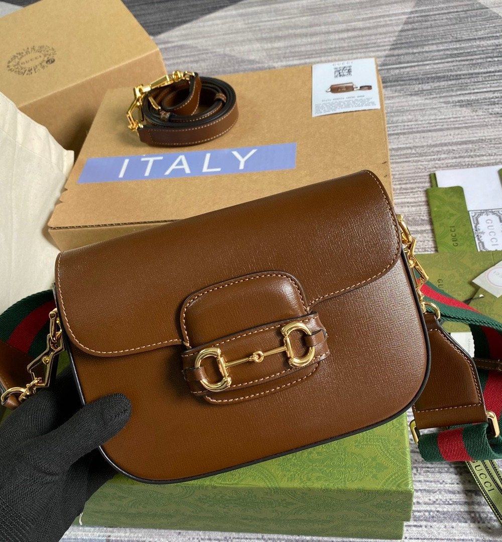 1:1 Replica Gucci Horsebit 1955 GG Mini Bag Red For Women, Women's Bags 8in/21cm GG