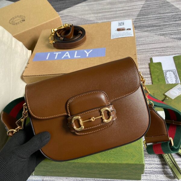 1:1 Replica Gucci Horsebit 1955 GG Mini Bag Red For Women, Women's Bags 8in/21cm GG