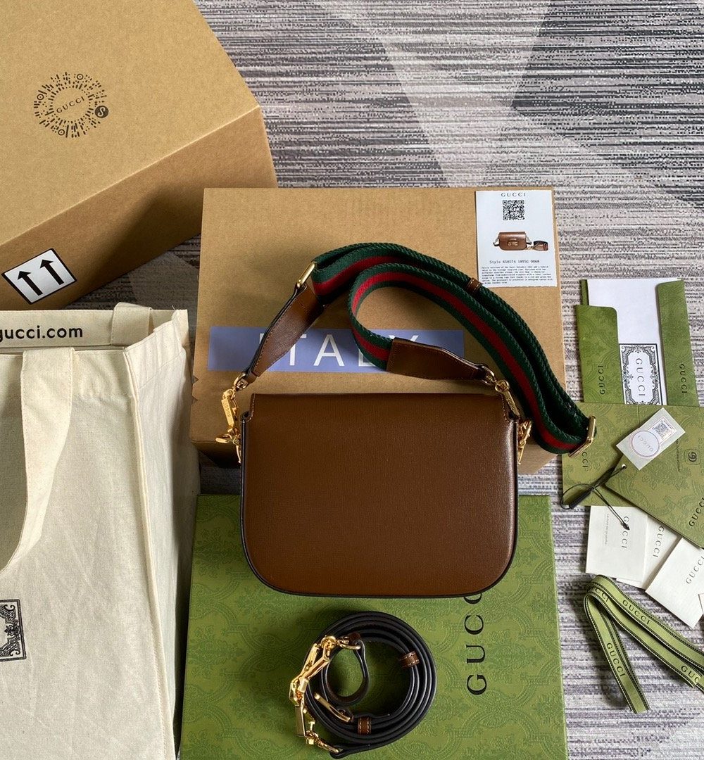 1:1 Replica Gucci Horsebit 1955 GG Mini Bag Red For Women, Women's Bags 8in/21cm GG