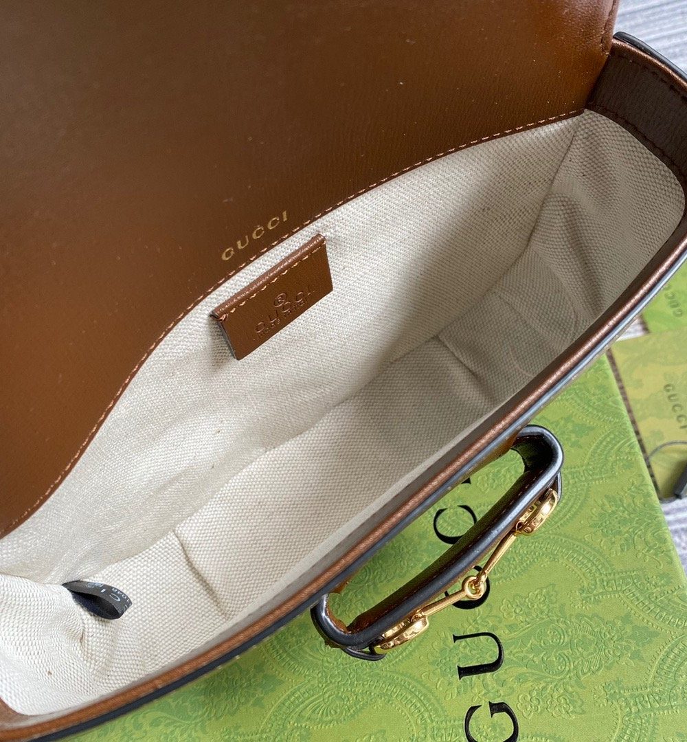 1:1 Replica Gucci Horsebit 1955 GG Mini Bag Red For Women, Women's Bags 8in/21cm GG