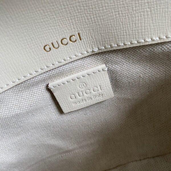 1:1 Replica Gucci Horsebit 1955 GG Mini Bag White For Women, Women's Bags 8in/21cm GG