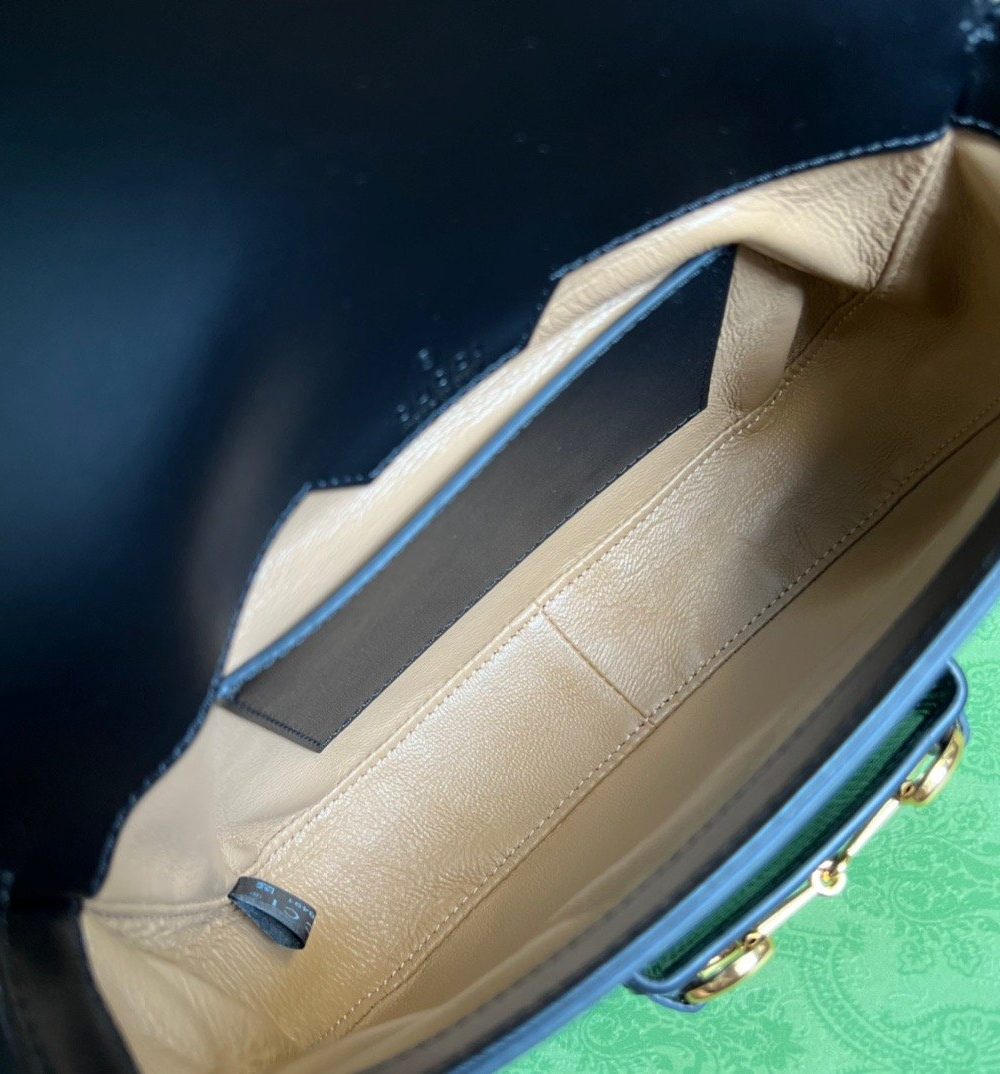 1:1 Replica Gucci Horsebit 1955 Lizard Mini Bag Black For Women, Women's Bags 8in/20cm GG