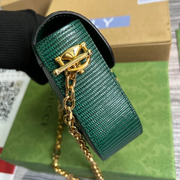 1:1 Replica Gucci Horsebit 1955 Lizard Mini Bag Green For Women, Women's Bags 8in/20cm GG‎ ‎675801 LUZ0G 3154