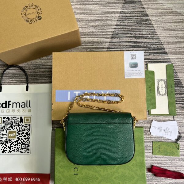1:1 Replica Gucci Horsebit 1955 Lizard Mini Bag Green For Women, Women's Bags 8in/20cm GG‎ ‎675801 LUZ0G 3154