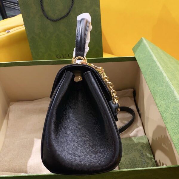 1:1 Replica Gucci Horsebit 1955 Mini Bag Black For Women, Women's Bags 8.7in/22cm GG 703848 AAA7G 1000