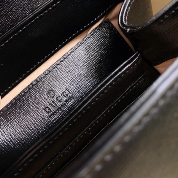1:1 Replica Gucci Horsebit 1955 Mini Bag Black For Women, Women's Bags 8.7in/22cm GG 703848 AAA7G 1000