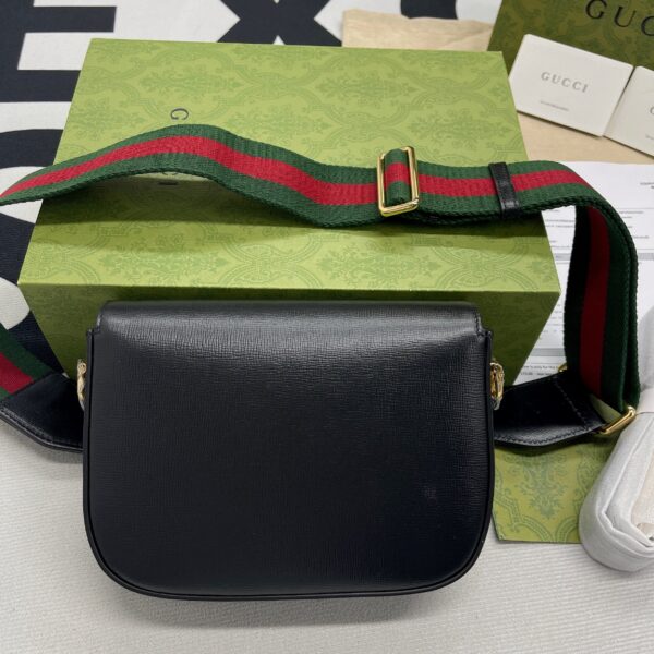 1:1 Replica Gucci Horsebit 1955 Mini Bag Black For Women, Women's Bags 8in/21cm GG 658574 18YSG 1060