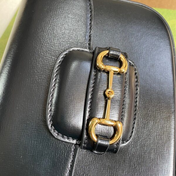 1:1 Replica Gucci Horsebit 1955 Mini Bag Black For Women, Women's Bags 8in/21cm GG 658574 18YSG 1060