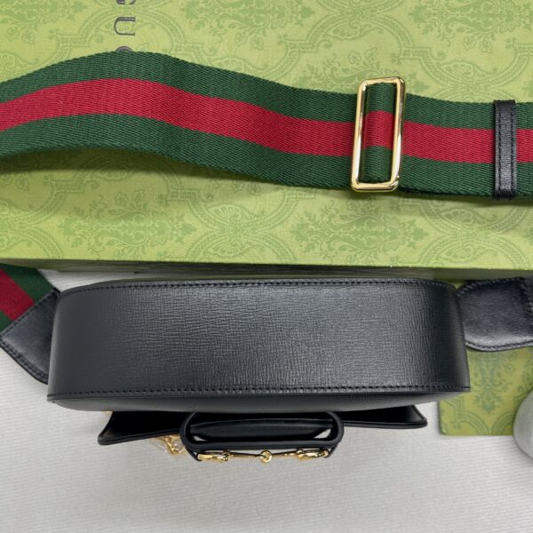 1:1 Replica Gucci Horsebit 1955 Mini Bag Black For Women, Women's Bags 8in/21cm GG 658574 18YSG 1060