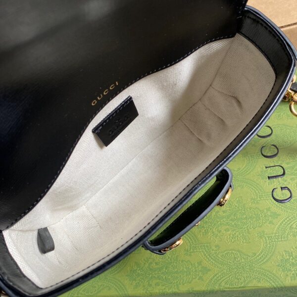 1:1 Replica Gucci Horsebit 1955 Mini Bag Black For Women, Women's Bags 8in/21cm GG 658574 18YSG 1060