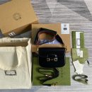 1:1 Replica Gucci Horsebit 1955 Mini Bag Black For Women, Women's Bags 8in/21cm GG 658574 18YSG 1060