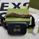 1:1 Replica Gucci Horsebit 1955 Mini Bag Black For Women, Women's Bags 8in/21cm GG 658574 18YSG 1060