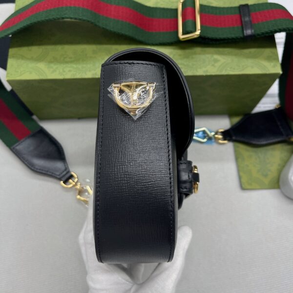 1:1 Replica Gucci Horsebit 1955 Mini Bag Black For Women, Women's Bags 8in/21cm GG 658574 18YSG 1060