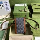 1:1 Replica Gucci Horsebit 1955 Mini Bag Blue And Ivory GG Denim Jacquard For Women 6.7in/17cm 625615 2KQGG 8375