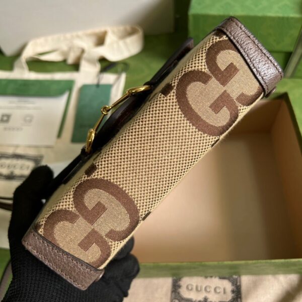 1:1 Replica Gucci Horsebit 1955 Mini Bag Brown For Women, Women's Bags 7.1in/18cm GG ‎‎