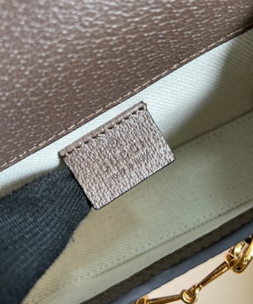 1:1 Replica Gucci Horsebit 1955 Mini Bag Brown For Women, Women's Bags 7.1in/18cm GG ‎‎