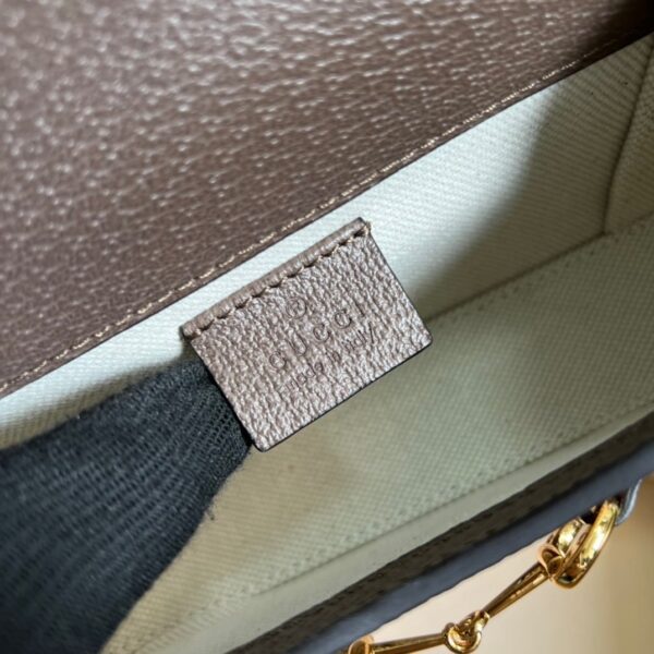 1:1 Replica Gucci Horsebit 1955 Mini Bag Brown For Women, Women's Bags 7.1in/18cm GG ‎‎