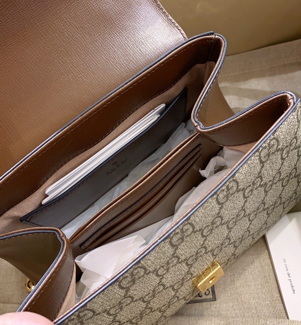 1:1 Replica Gucci Horsebit 1955 Mini Bag Brown For Women, Women's Bags 8.7in/22cm GG ‎703848 9AAAJ 8563