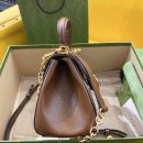 1:1 Replica Gucci Horsebit 1955 Mini Bag Brown For Women, Women's Bags 8.7in/22cm GG ‎703848 9AAAJ 8563