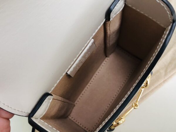 1:1 Replica Gucci Horsebit 1955 Mini Bag For Women White 6.7in/17cm ‎625615