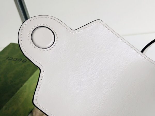 1:1 Replica Gucci Horsebit 1955 Mini Bag For Women White 6.7in/17cm ‎625615