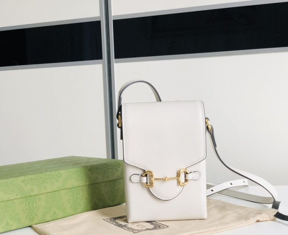 1:1 Replica Gucci Horsebit 1955 Mini Bag For Women White 6.7in/17cm ‎625615