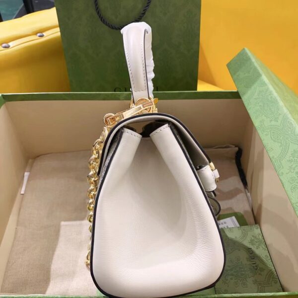 1:1 Replica Gucci Horsebit 1955 Mini Bag White For Women, Women's Bags 8.7in/22cm GG ‎703848 92TCK 9761
