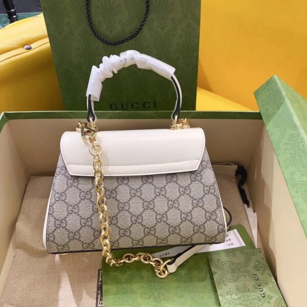 1:1 Replica Gucci Horsebit 1955 Mini Bag White For Women, Women's Bags 8.7in/22cm GG ‎703848 92TCK 9761