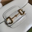 1:1 Replica Gucci Horsebit 1955 Mini Bag White For Women, Women's Bags 8in/21cm GG 658574 18YSG 9068