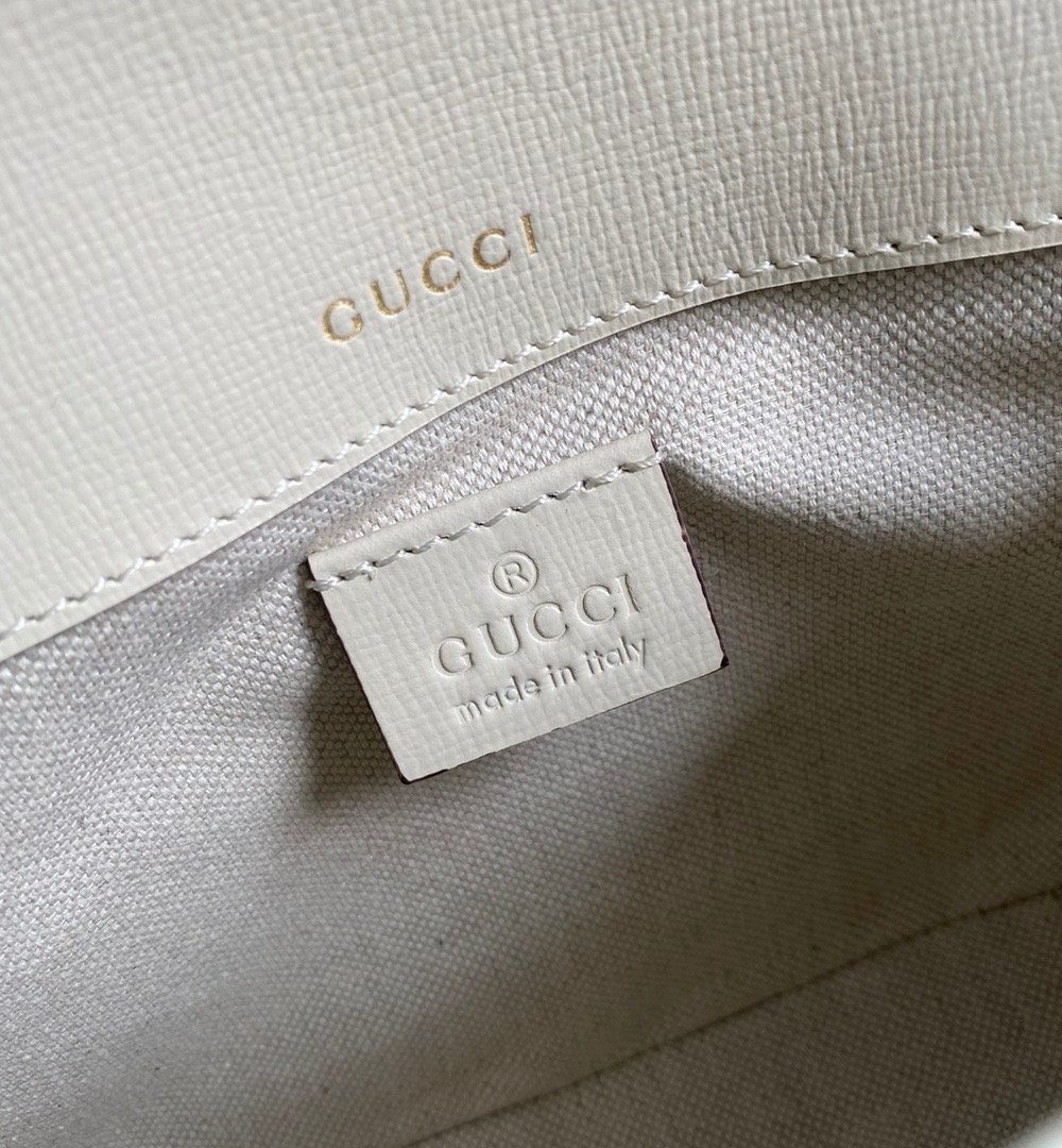 1:1 Replica Gucci Horsebit 1955 Mini Bag White For Women, Women's Bags 8in/21cm GG 658574 18YSG 9068