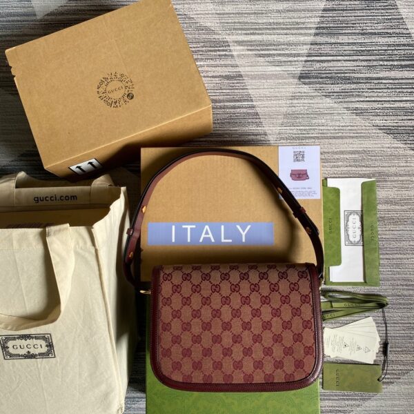 1:1 Replica Gucci Horsebit 1955 Shoulder Bag Beige And Ivory For Women, Women's Bags 9.8in/25cm GG