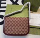 1:1 Replica Gucci Horsebit 1955 Shoulder Bag Beige And Ivory For Women, Women's Bags 9.8in/25cm GG