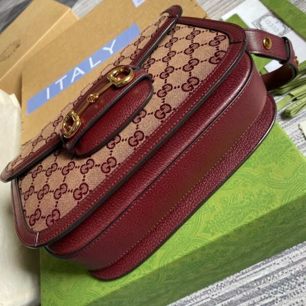 1:1 Replica Gucci Horsebit 1955 Shoulder Bag Beige And Ivory For Women, Women's Bags 9.8in/25cm GG