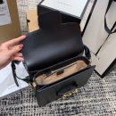 1:1 Replica Gucci Horsebit 1955 Shoulder Bag Black Textured With A Vintage Effect For Women 9.8in/25cm GG ‎602204 1DB0G 1000