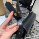 1:1 Replica Gucci Horsebit 1955 Shoulder Bag Black Textured With A Vintage Effect For Women 9.8in/25cm GG ‎602204 1DB0G 1000