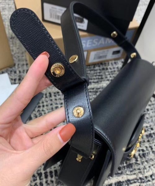 1:1 Replica Gucci Horsebit 1955 Shoulder Bag Black Textured With A Vintage Effect For Women 9.8in/25cm GG ‎602204 1DB0G 1000