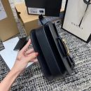 1:1 Replica Gucci Horsebit 1955 Shoulder Bag Black Textured With A Vintage Effect For Women 9.8in/25cm GG ‎602204 1DB0G 1000