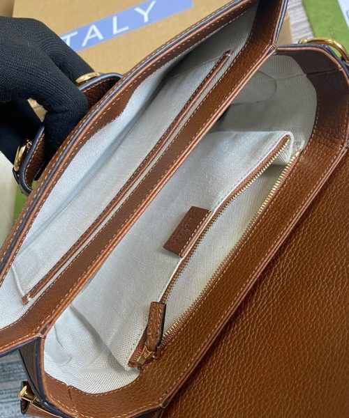 1:1 Replica Gucci Horsebit 1955 Shoulder Bag Blue And Ivory For Women, Women's Bags 9.8in/25cm GG