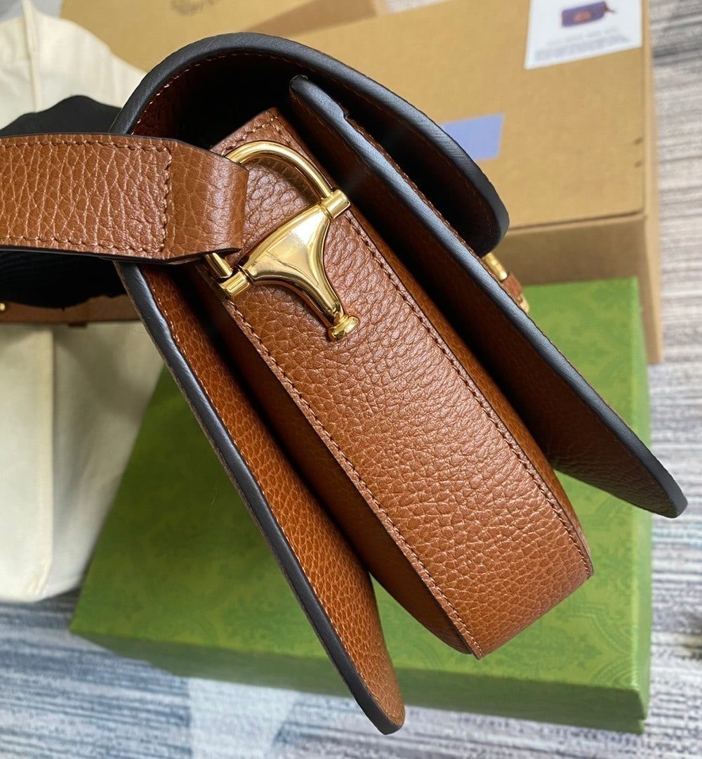 1:1 Replica Gucci Horsebit 1955 Shoulder Bag Blue And Ivory For Women, Women's Bags 9.8in/25cm GG