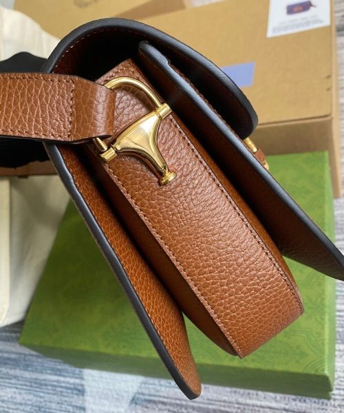 1:1 Replica Gucci Horsebit 1955 Shoulder Bag Blue And Ivory For Women, Women's Bags 9.8in/25cm GG