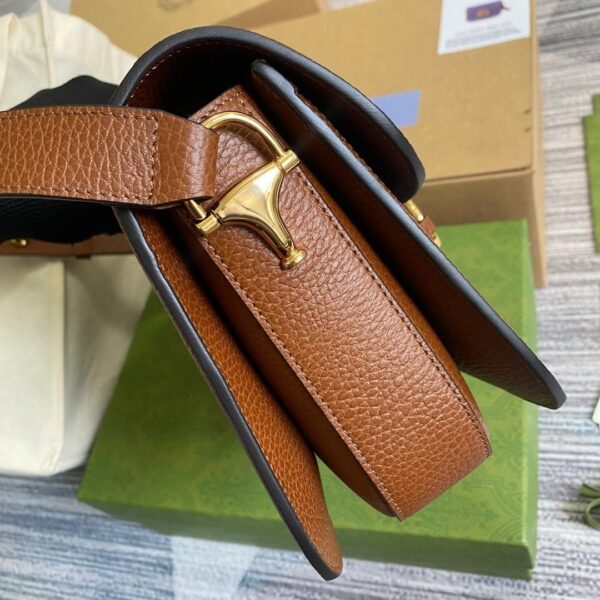 1:1 Replica Gucci Horsebit 1955 Shoulder Bag Blue And Ivory For Women, Women's Bags 9.8in/25cm GG