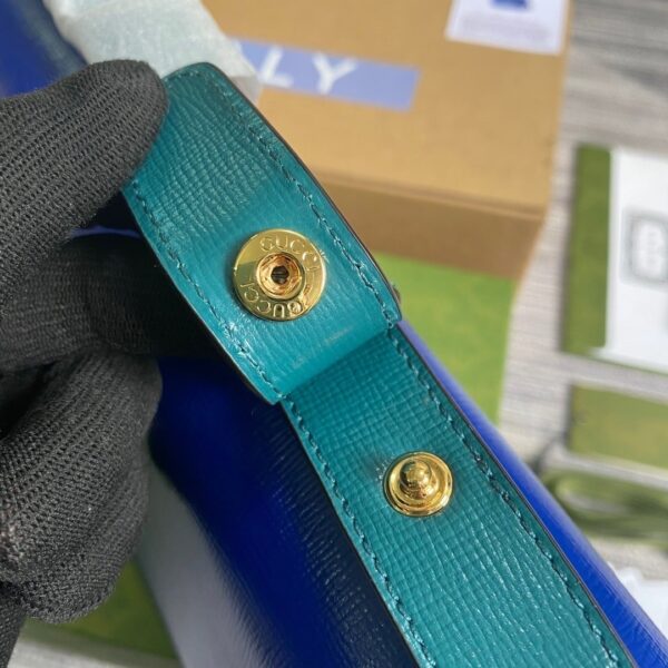1:1 Replica Gucci Horsebit 1955 Shoulder Bag Blue For Women, Women's Bags 9.8in/25cm GG