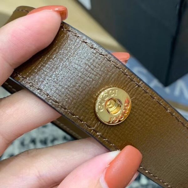 1:1 Replica Gucci Horsebit 1955 Shoulder Bag Brown Textured With A Vintage Effect For Women 9.8in/25cm GG ‎602204 1DB0G 2361
