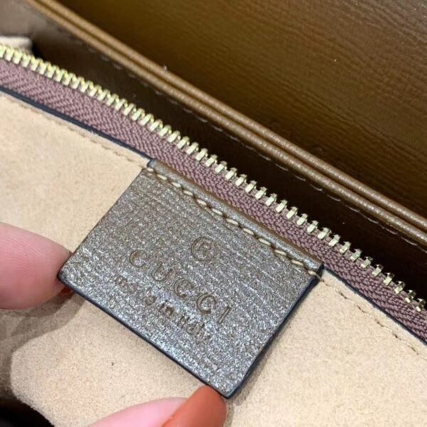 1:1 Replica Gucci Horsebit 1955 Shoulder Bag Brown Textured With A Vintage Effect For Women 9.8in/25cm GG ‎602204 1DB0G 2361