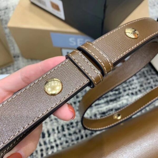1:1 Replica Gucci Horsebit 1955 Shoulder Bag Brown Textured With A Vintage Effect For Women 9.8in/25cm GG ‎602204 1DB0G 2361