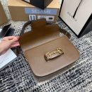 1:1 Replica Gucci Horsebit 1955 Shoulder Bag Brown Textured With A Vintage Effect For Women 9.8in/25cm GG ‎602204 1DB0G 2361
