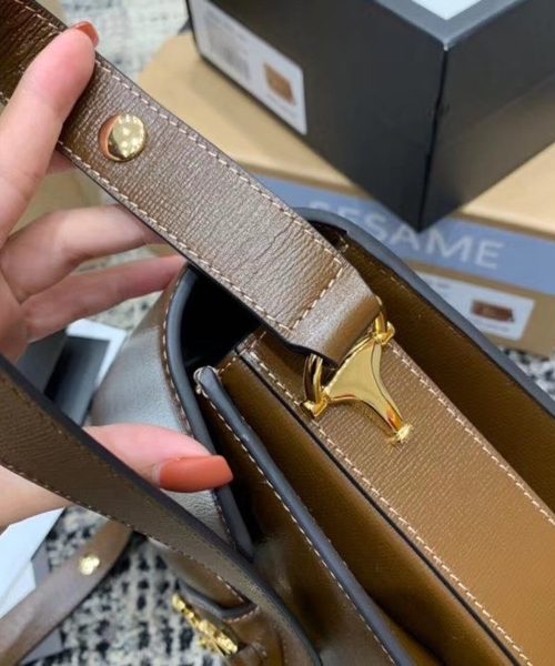 1:1 Replica Gucci Horsebit 1955 Shoulder Bag Brown Textured With A Vintage Effect For Women 9.8in/25cm GG ‎602204 1DB0G 2361