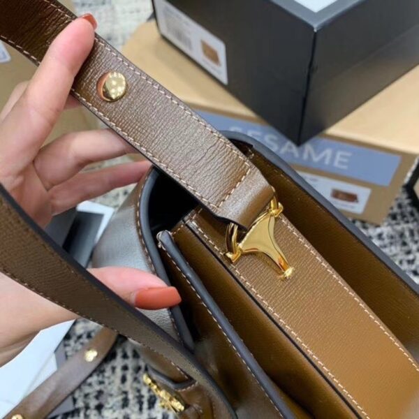 1:1 Replica Gucci Horsebit 1955 Shoulder Bag Brown Textured With A Vintage Effect For Women 9.8in/25cm GG ‎602204 1DB0G 2361