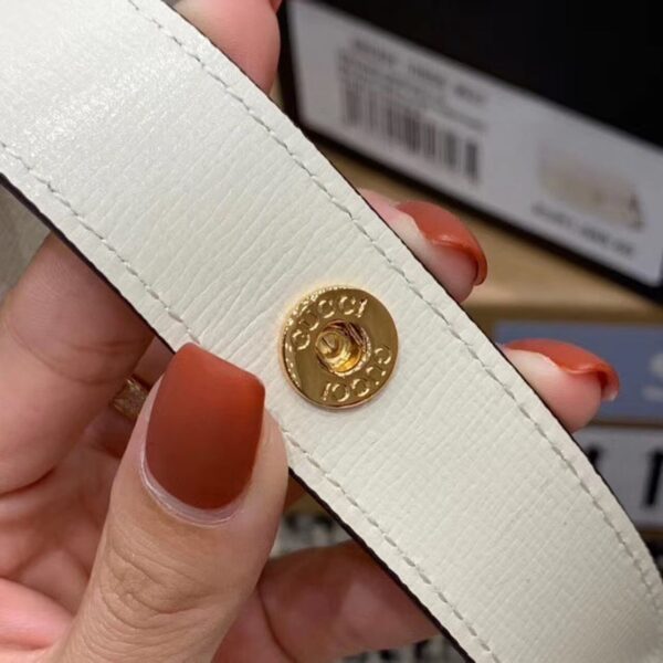 1:1 Replica Gucci Horsebit 1955 Shoulder Bag White For Women 9.8in/25cm GG ‎602204 1DB0G 9022